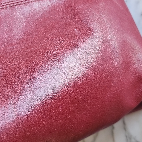 HOBO International Cardinal Red Distressed Leather Crossbody - Picture 12 of 17